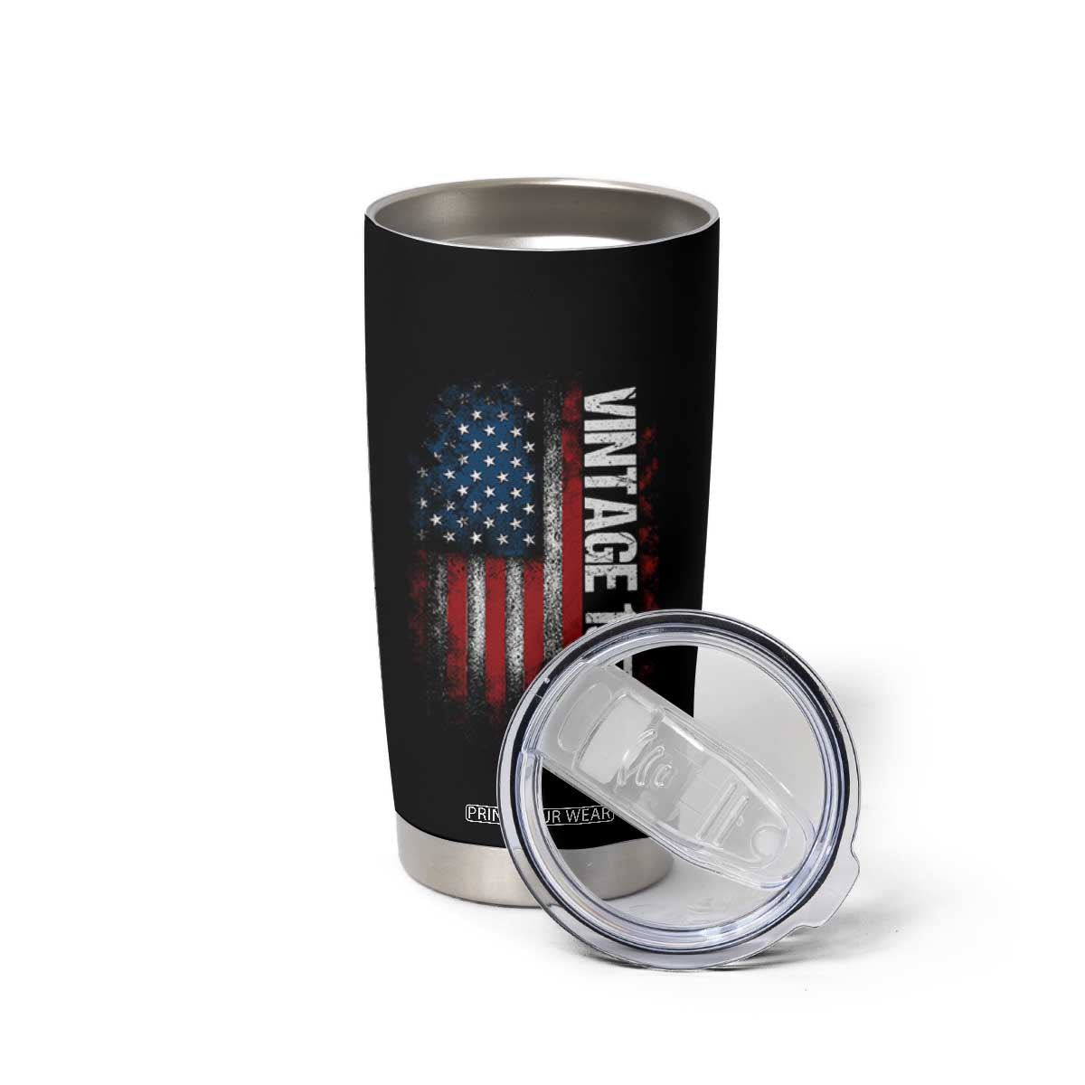 1976 Distressed American Flag Tumbler Cup Patriotic 50th Birthday Graphic TS02 Print Your Wear