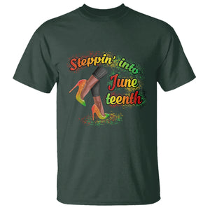 Stepping Into Juneteenth African American Black History T Shirt TS02 Printyourwear