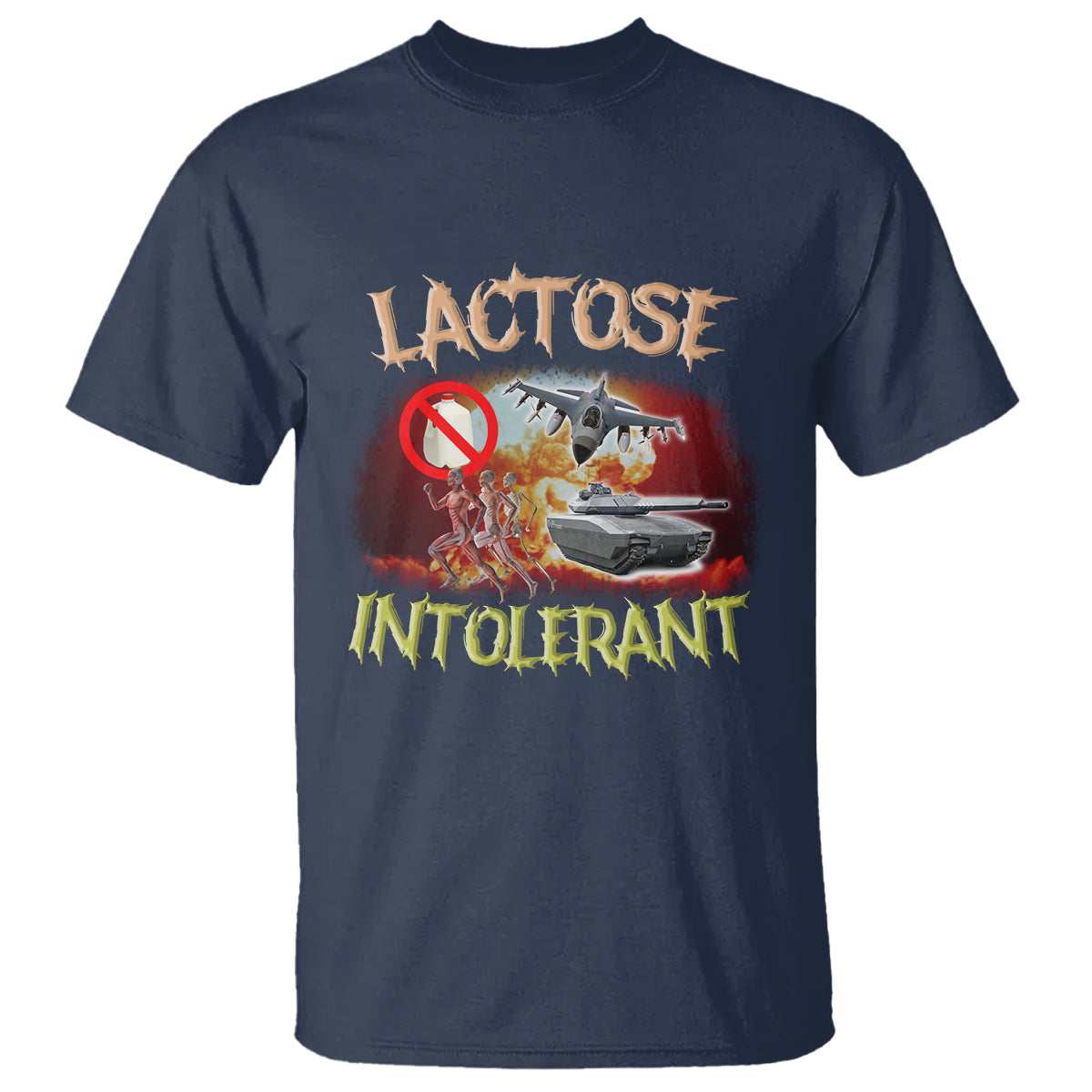 Lactose Allergy T Shirt Lactose Intolerant Funny Meme Ironic Cringe ...