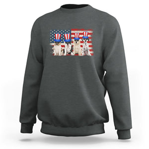 American Dog Sweatshirt Funny USA Patriotic Cat Happy 4th July Gifts for Dog Lovers TS02 Printyourwear