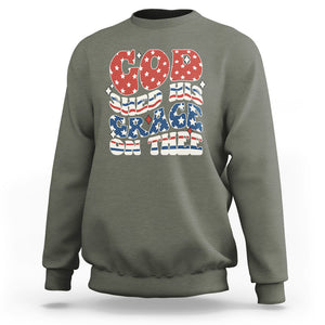 God Blessing Sweatshirt God Shed His Grace On Thee Amercan Flag TS02 Printyourwear