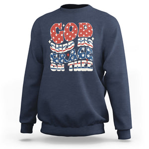 God Blessing Sweatshirt God Shed His Grace On Thee Amercan Flag TS02 Printyourwear