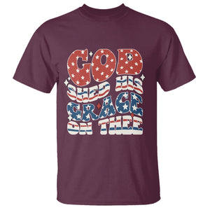 God Blessing T Shirt God Shed His Grace On Thee Amercan Flag TS02 Printyourwear