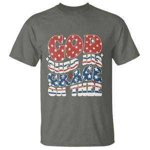 God Blessing T Shirt God Shed His Grace On Thee Amercan Flag TS02 Printyourwear