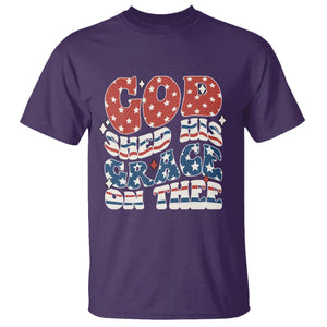 God Blessing T Shirt God Shed His Grace On Thee Amercan Flag TS02 Printyourwear