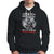 Death Smiles At Us All Only The Veterans Smile Back American Flag Cover Skeleton Hoodie TS02 Dark Heather Printyourwear