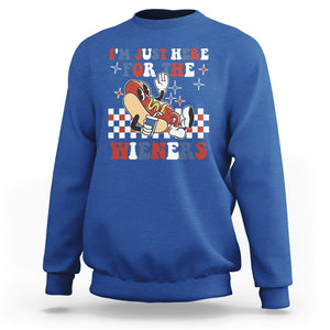 USA Party Sweatshirt Hot Dog I'm Just Here For The Wieners 4Th Of July TS02 Printyourwear