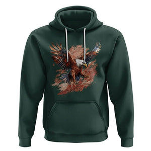 American Bald Eagle Hoodie Proud Patriotic US Pride 4th Of July TS02 Dark Forest Green Printyourwear