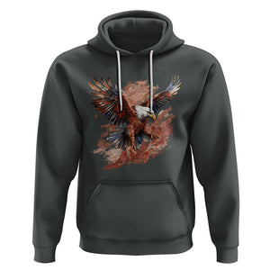 American Bald Eagle Hoodie Proud Patriotic US Pride 4th Of July TS02 Dark Heather Printyourwear