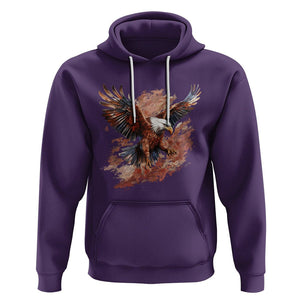 American Bald Eagle Hoodie Proud Patriotic US Pride 4th Of July TS02 Purple Printyourwear