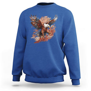 American Bald Eagle Sweatshirt Proud Patriotic US Pride 4th Of July TS02 Royal Blue Printyourwear