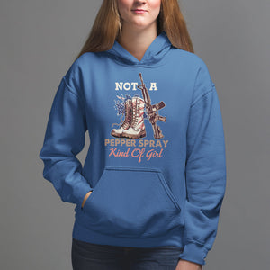 Female Veteran Hoodie Not A Pepper Spray Kind Of Girl American Flag Combat Boots TS02 Royal Blue Printyourwear