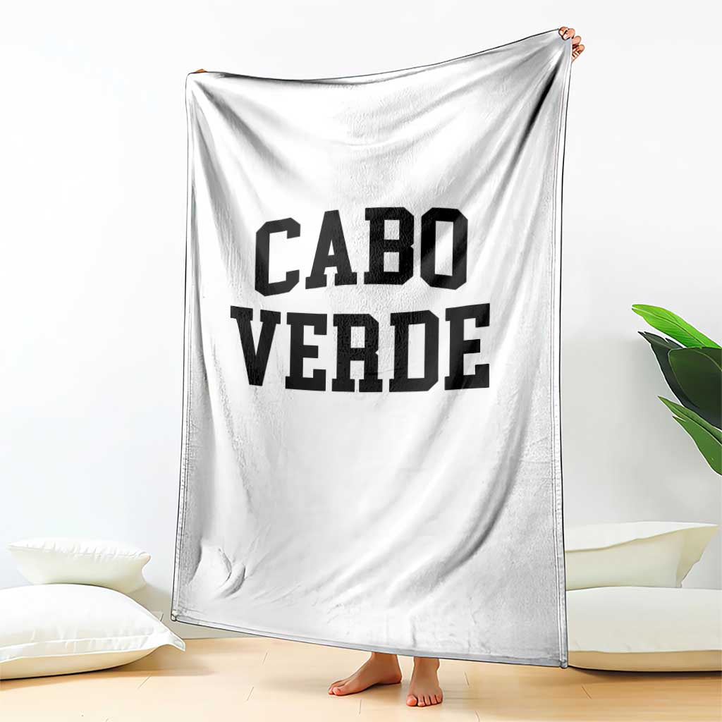 Cabo Verde Returns Home National Pride Varsity Style Throw Blanket Cape Verde Minimalist Text Graphic TS02 Print Your Wear