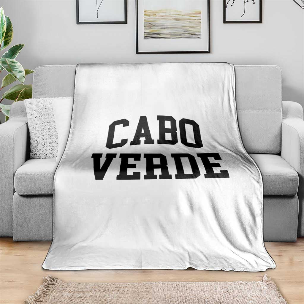 Cabo Verde Returns Home National Pride Varsity Style Throw Blanket Cape Verde Minimalist Text Graphic TS02 Print Your Wear
