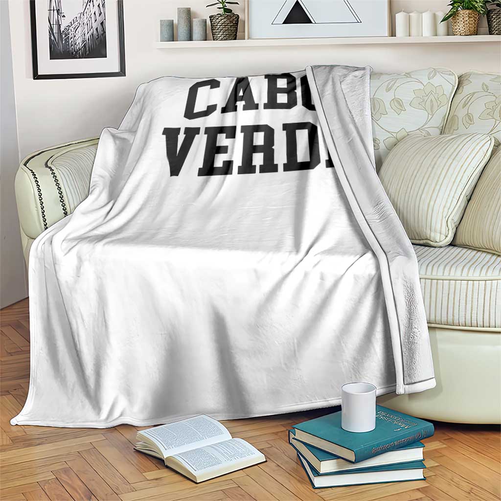 Cabo Verde Returns Home National Pride Varsity Style Throw Blanket Cape Verde Minimalist Text Graphic TS02 Print Your Wear
