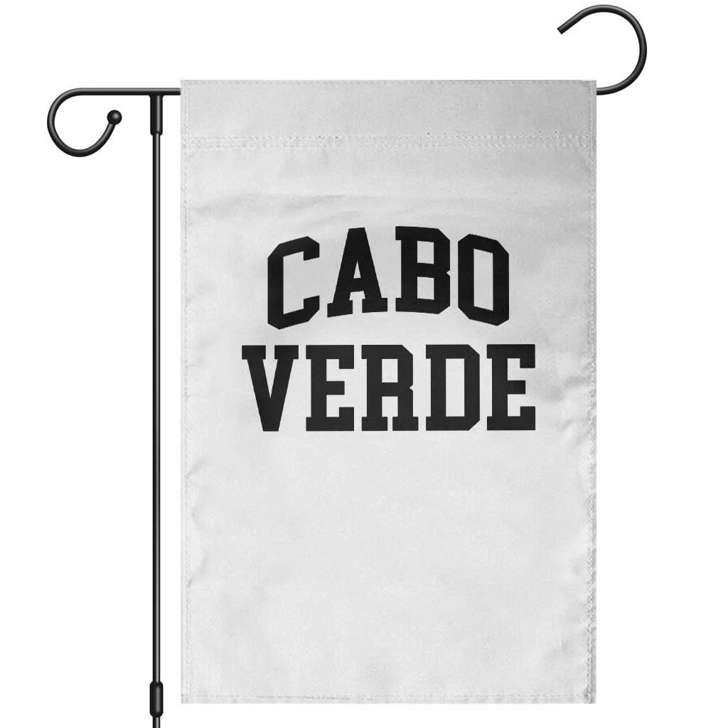 Cabo Verde Returns Home National Pride Varsity Style Garden Flag Cape Verde Minimalist Text Graphic TS02 White Print Your Wear