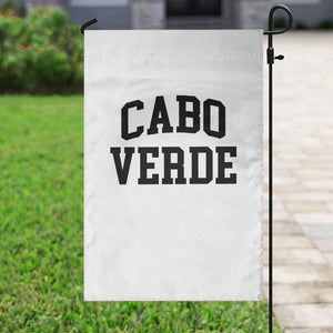 Cabo Verde Returns Home National Pride Varsity Style Garden Flag Cape Verde Minimalist Text Graphic TS02 Print Your Wear