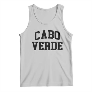 Cabo Verde Returns Home National Pride Varsity Style Tank Top Cape Verde Minimalist Text Graphic TS02 Ash Print Your Wear