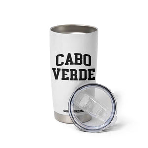 Cabo Verde Returns Home National Pride Varsity Style Tumbler Cup Cape Verde Minimalist Text Graphic TS02 Print Your Wear
