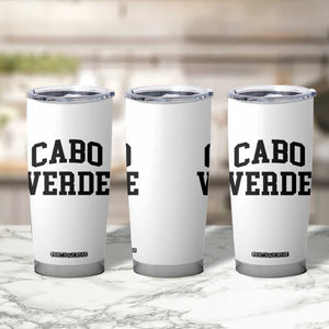 Cabo Verde Returns Home National Pride Varsity Style Tumbler Cup Cape Verde Minimalist Text Graphic TS02 Print Your Wear