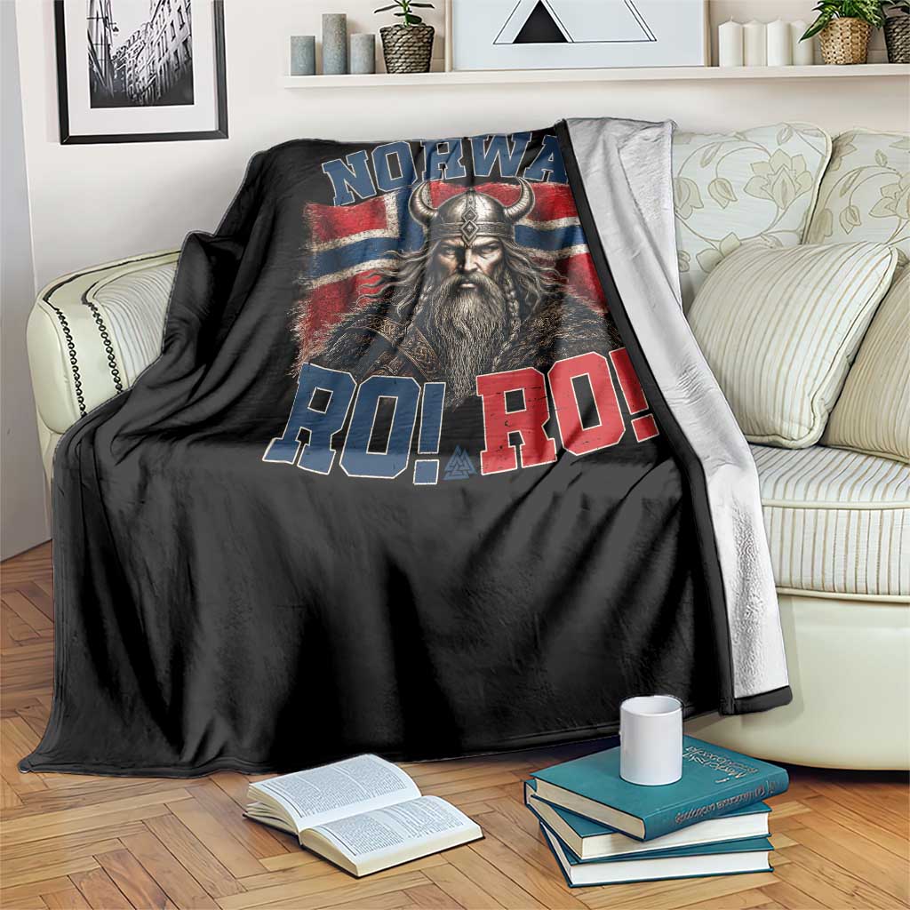 Fierce Norway Viking Warrior Ro Ro Throw Blanket Patriotic Norge Norwegian Flag Funny Rowing Support TS02 Print Your Wear