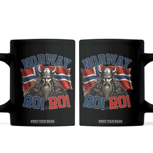 Fierce Norway Viking Warrior Ro Ro Coffee Mug Patriotic Norge Norwegian Flag Funny Rowing Support TS02 Black Print Your Wear