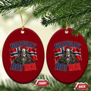 Fierce Norway Viking Warrior Ro Ro Ceramic Ornament Patriotic Norge Norwegian Flag Funny Rowing Support TS02 Print Your Wear
