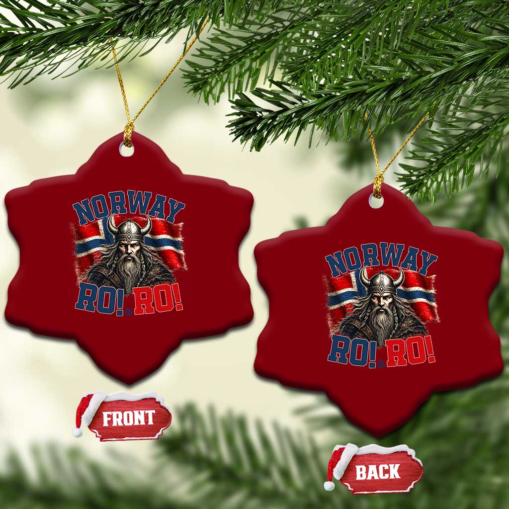 Fierce Norway Viking Warrior Ro Ro Ceramic Ornament Patriotic Norge Norwegian Flag Funny Rowing Support TS02 Print Your Wear