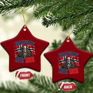 Fierce Norway Viking Warrior Ro Ro Ceramic Ornament Patriotic Norge Norwegian Flag Funny Rowing Support TS02 Print Your Wear