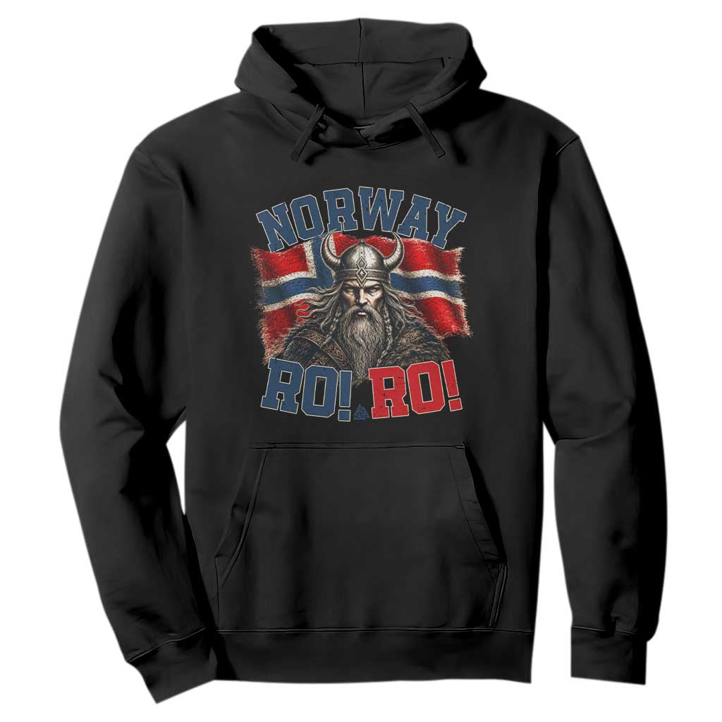 Fierce Norway Viking Warrior Ro Ro Hoodie Patriotic Norge Norwegian Flag Funny Rowing Support TS02 Black Print Your Wear