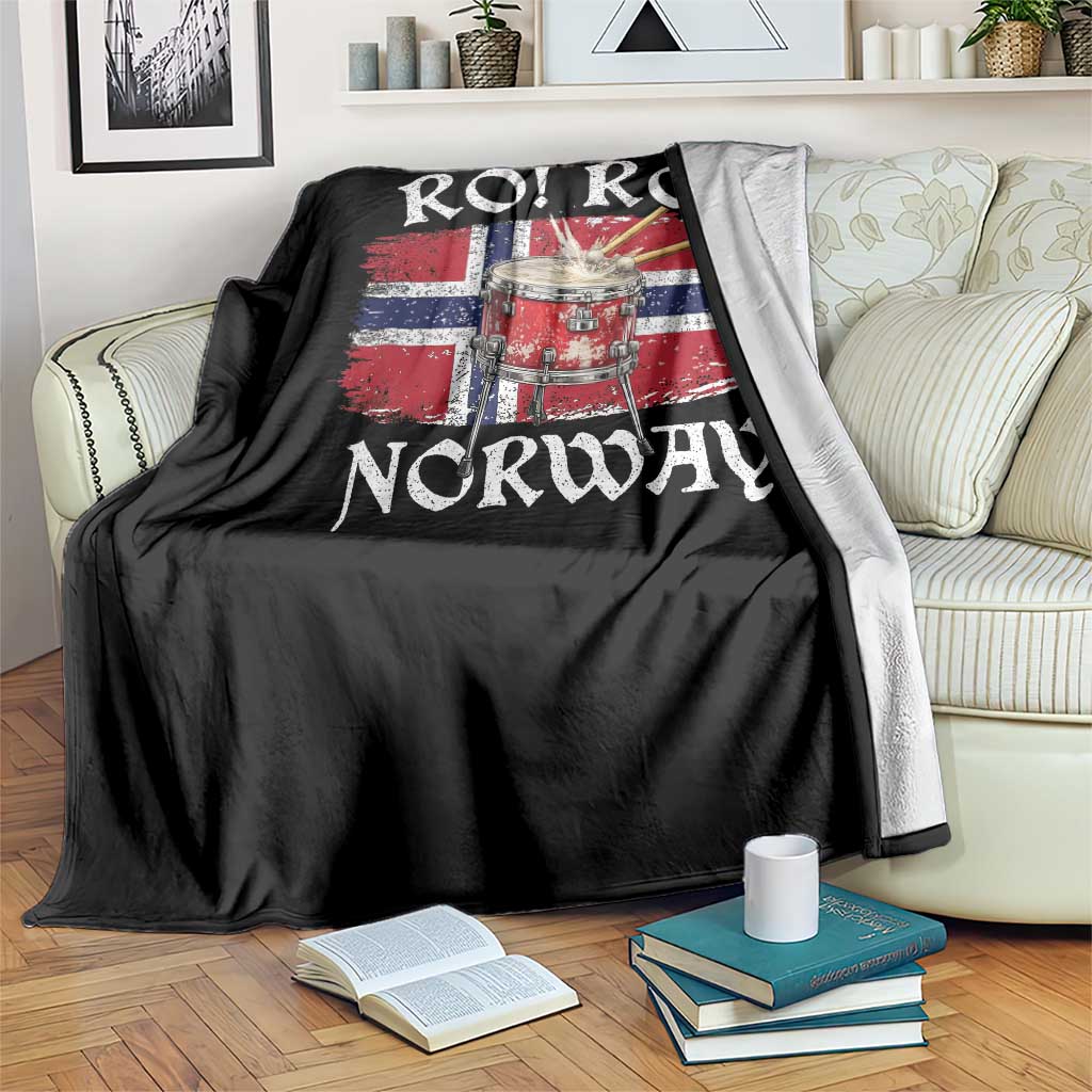 Funny Norway Drummer Ro Ro Throw Blanket Patriotic Norge Norwegian Flag Rowing Support TS02 Print Your Wear