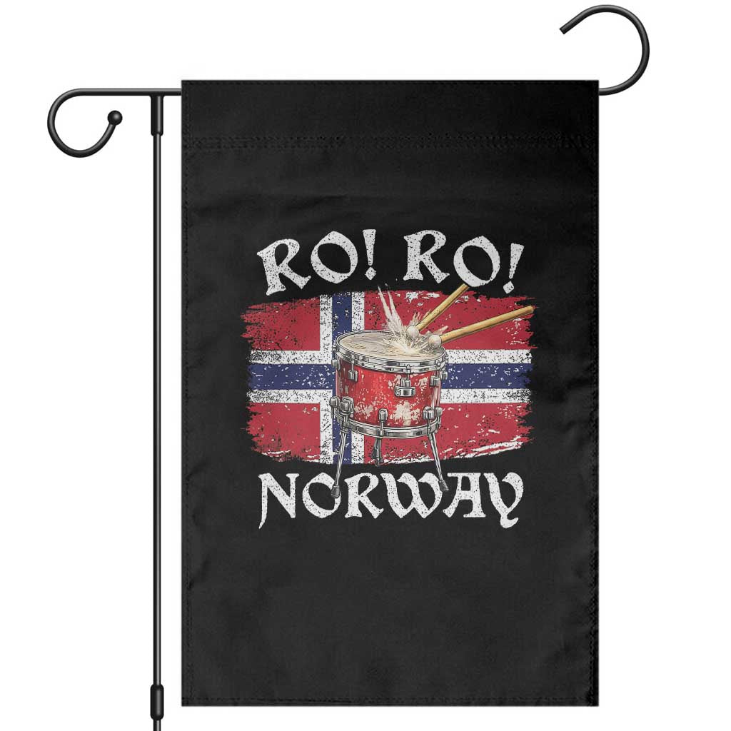 Funny Norway Drummer Ro Ro Garden Flag Patriotic Norge Norwegian Flag Rowing Support TS02 Black Print Your Wear