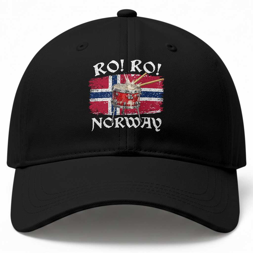 Funny Norway Drummer Ro Ro Baseball Cap Patriotic Norge Norwegian Flag Rowing Support TS02 Print Your Wear