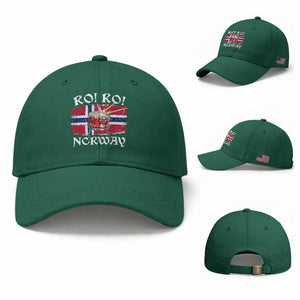 Funny Norway Drummer Ro Ro Baseball Cap Patriotic Norge Norwegian Flag Rowing Support TS02 Baseball Cap Universal Fit Irish Green Print Your Wear