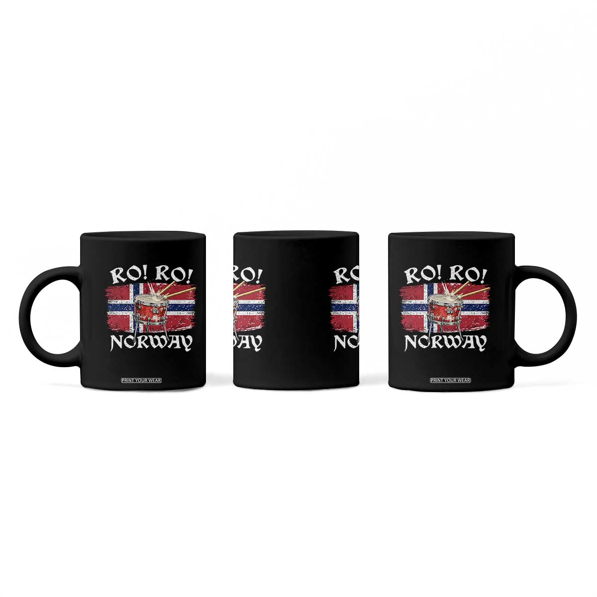 Funny Norway Drummer Ro Ro Coffee Mug Patriotic Norge Norwegian Flag Rowing Support TS02 Print Your Wear