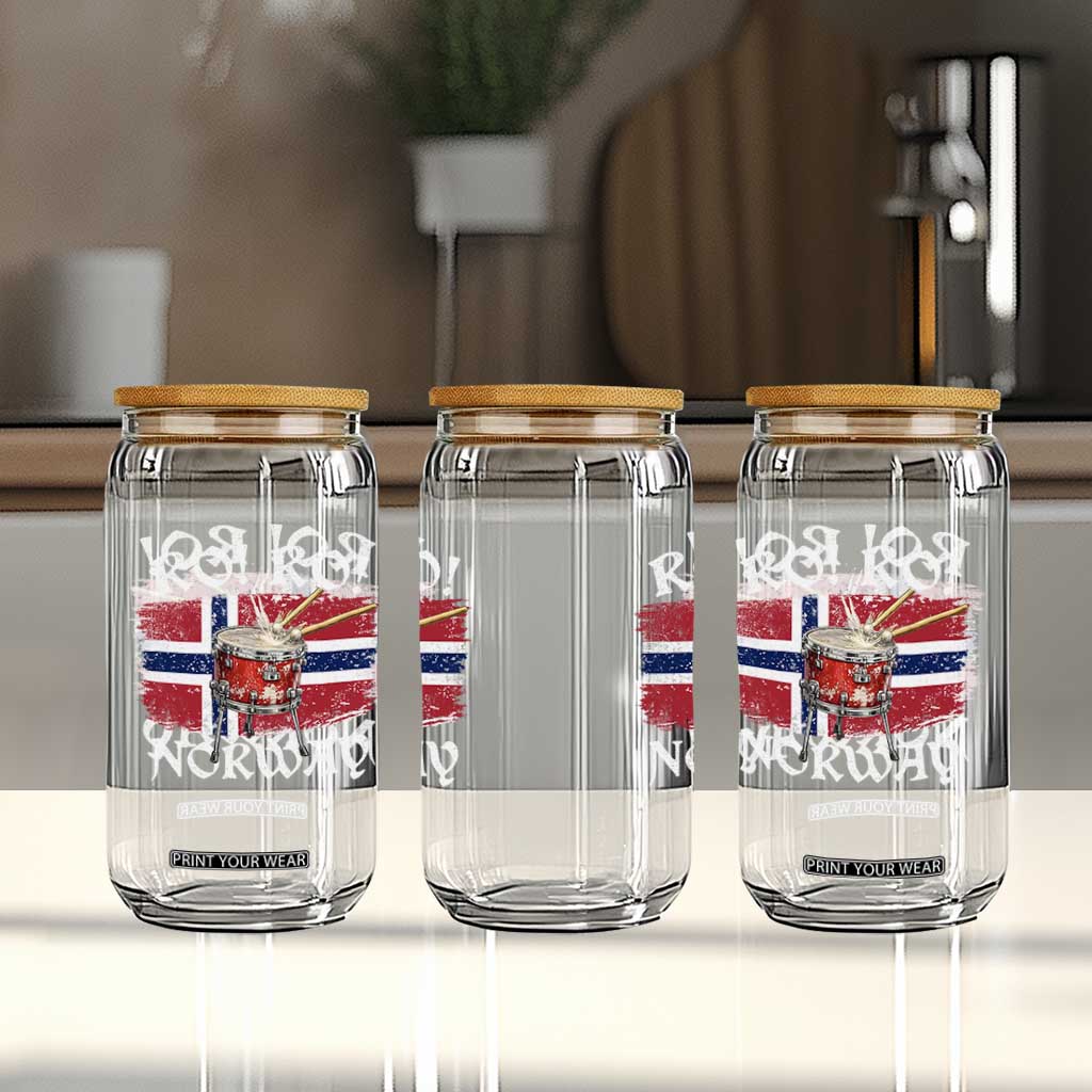 Funny Norway Drummer Ro Ro Glass Can Patriotic Norge Norwegian Flag Rowing Support TS02 Print Your Wear
