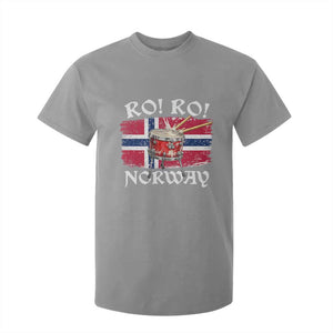Funny Norway Drummer Ro Ro T Shirt For Kid Patriotic Norge Norwegian Flag Rowing Support TS02 Sport Gray Print Your Wear