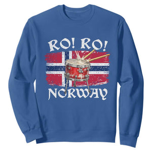 Funny Norway Drummer Ro Ro Sweatshirt Patriotic Norge Norwegian Flag Rowing Support TS02 Royal Blue Print Your Wear