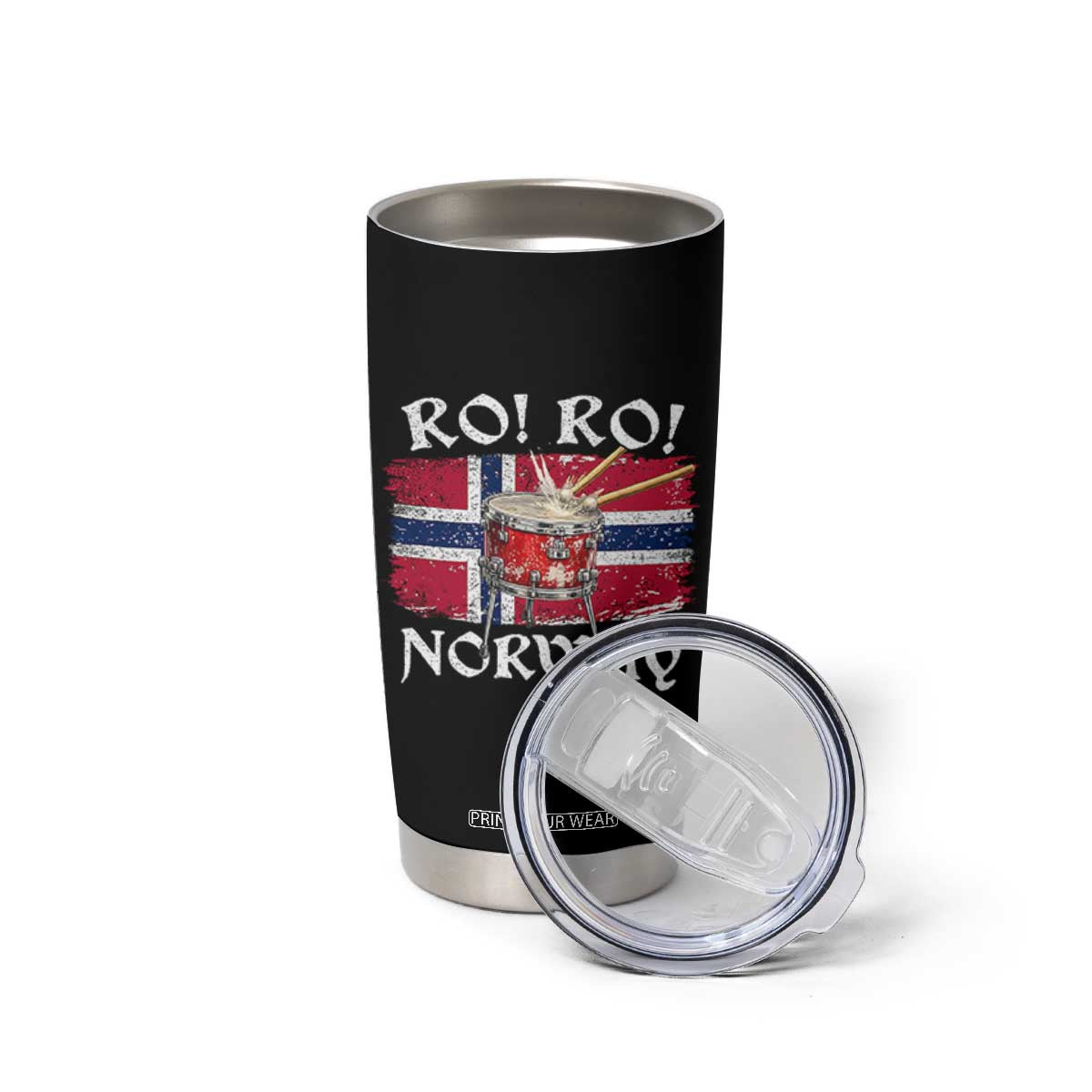 Funny Norway Drummer Ro Ro Tumbler Cup Patriotic Norge Norwegian Flag Rowing Support TS02 Print Your Wear