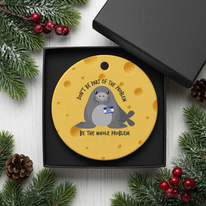 Funny Be The Whole Problem Neil the Seal Meme Ceramic Ornament Cute Sarcastic Elephant Seal with Name Tag TS02 1pc Yellow Cheese Print Your Wear