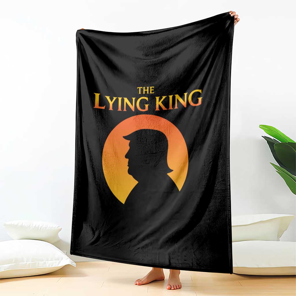 The Lying King Silhouette Sunrise Political Satire Parody Graphic Throw Blanket TS02 Print Your Wear