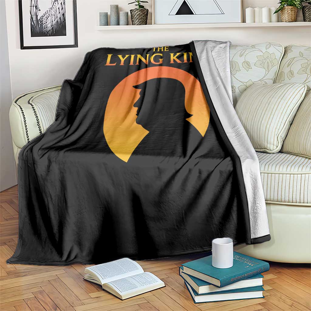The Lying King Silhouette Sunrise Political Satire Parody Graphic Throw Blanket TS02 Print Your Wear
