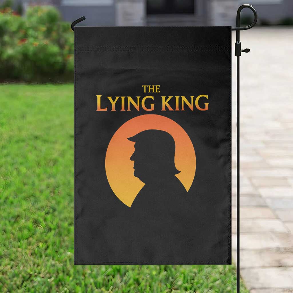 The Lying King Silhouette Sunrise Political Satire Parody Graphic Garden Flag TS02 Print Your Wear