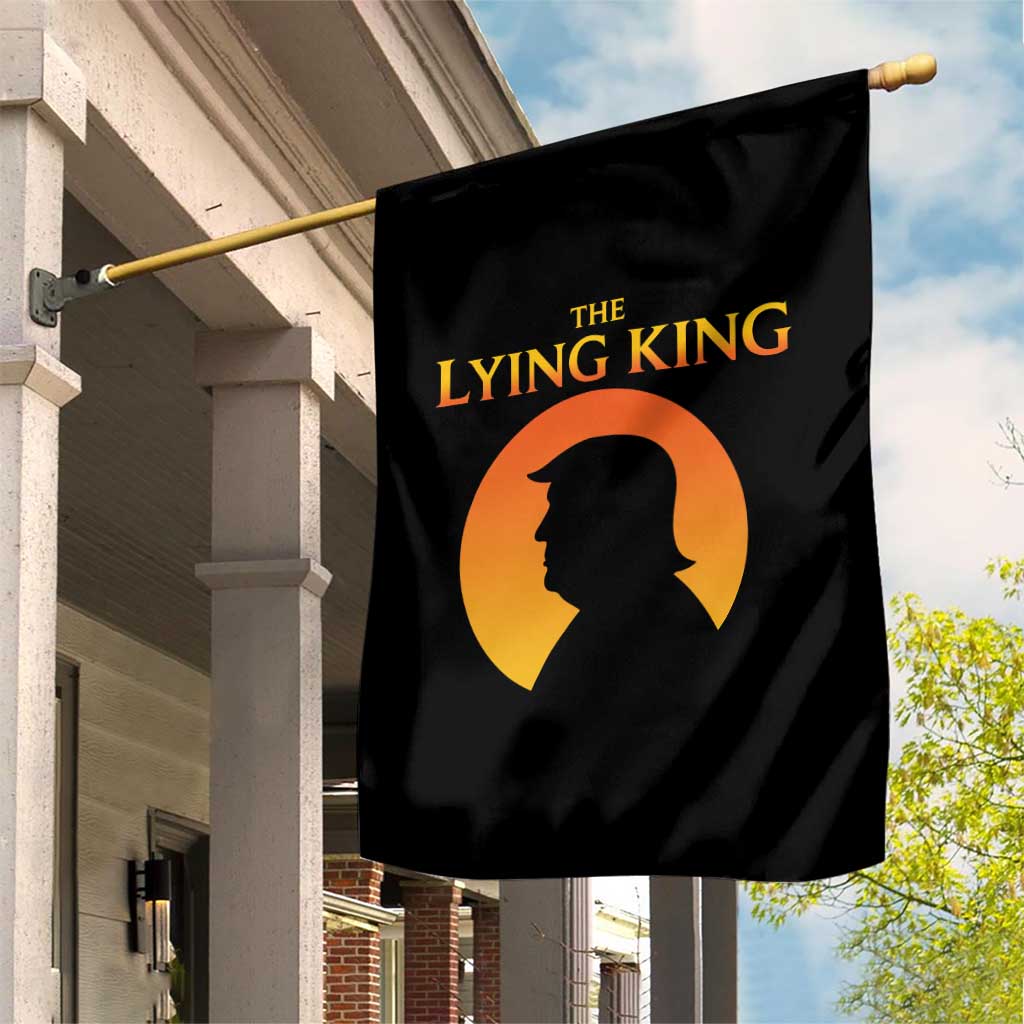 The Lying King Silhouette Sunrise Political Satire Parody Graphic Garden Flag TS02 Print Your Wear