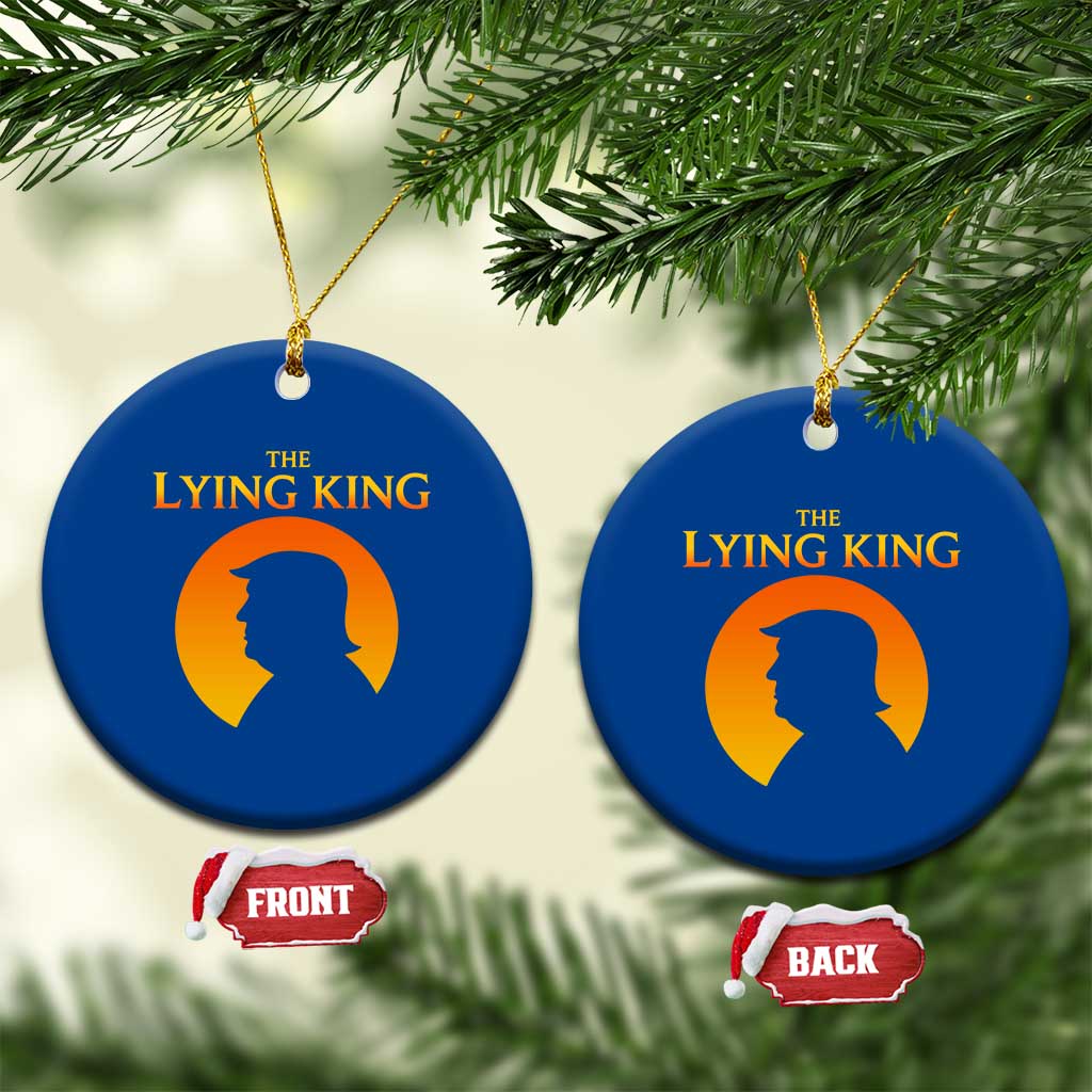 The Lying King Silhouette Sunrise Political Satire Parody Graphic Ceramic Ornament TS02 1pc Blue Print Your Wear