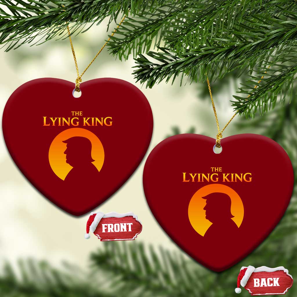 The Lying King Silhouette Sunrise Political Satire Parody Graphic Ceramic Ornament TS02 Print Your Wear