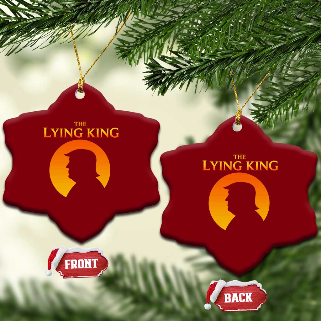 The Lying King Silhouette Sunrise Political Satire Parody Graphic Ceramic Ornament TS02 Print Your Wear