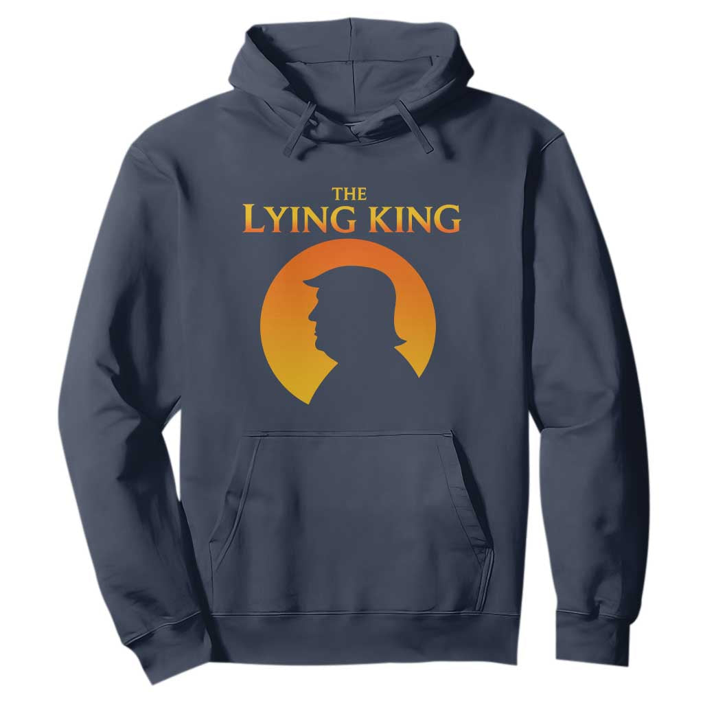 The Lying King Silhouette Sunrise Political Satire Parody Graphic Hoodie TS02 Navy Print Your Wear