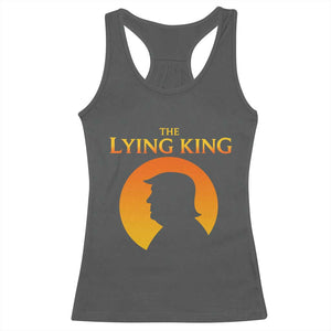 The Lying King Silhouette Sunrise Political Satire Parody Graphic Racerback Tank Top TS02 Dark Heather Print Your Wear