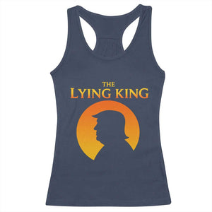The Lying King Silhouette Sunrise Political Satire Parody Graphic Racerback Tank Top TS02 Navy Print Your Wear